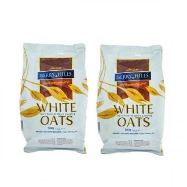 Berry Hills White Oats Pouch 2 x 500Gm, 12 Pieces Per Carton